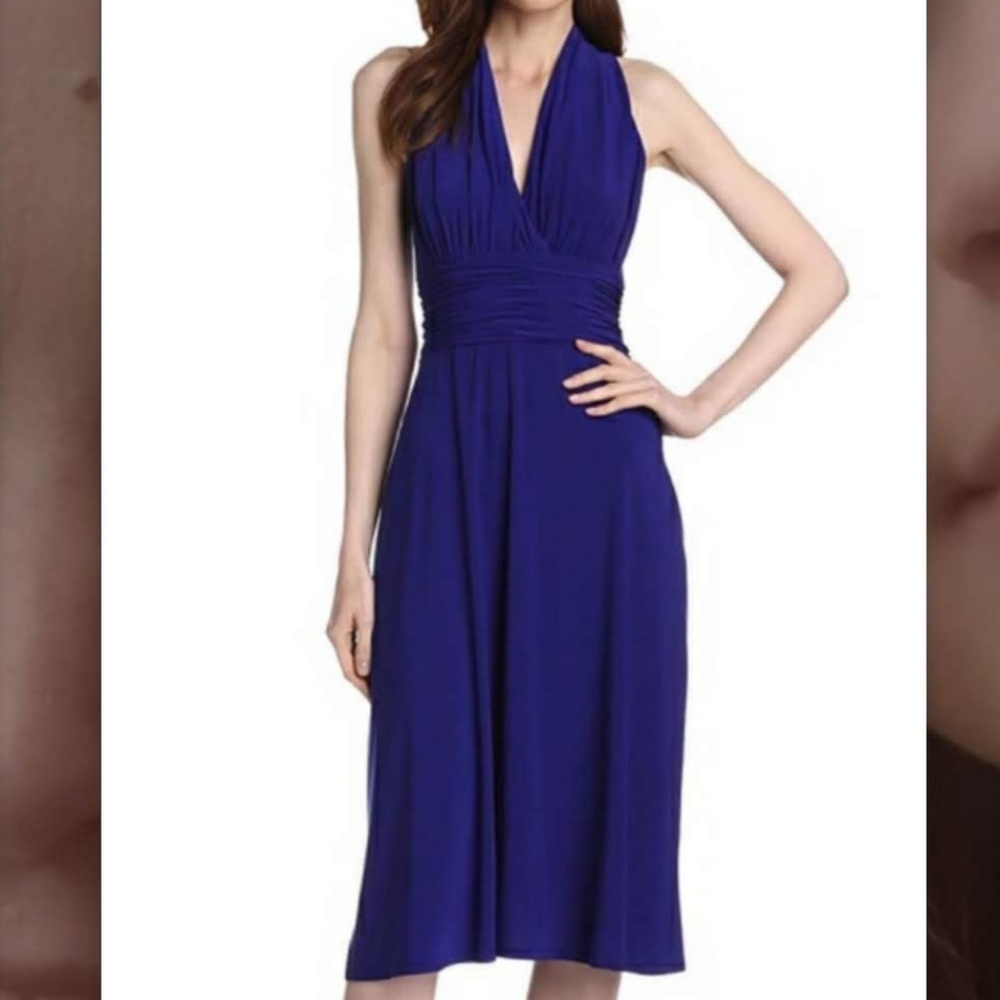 Evan Picone Royal Purple Halter Dress